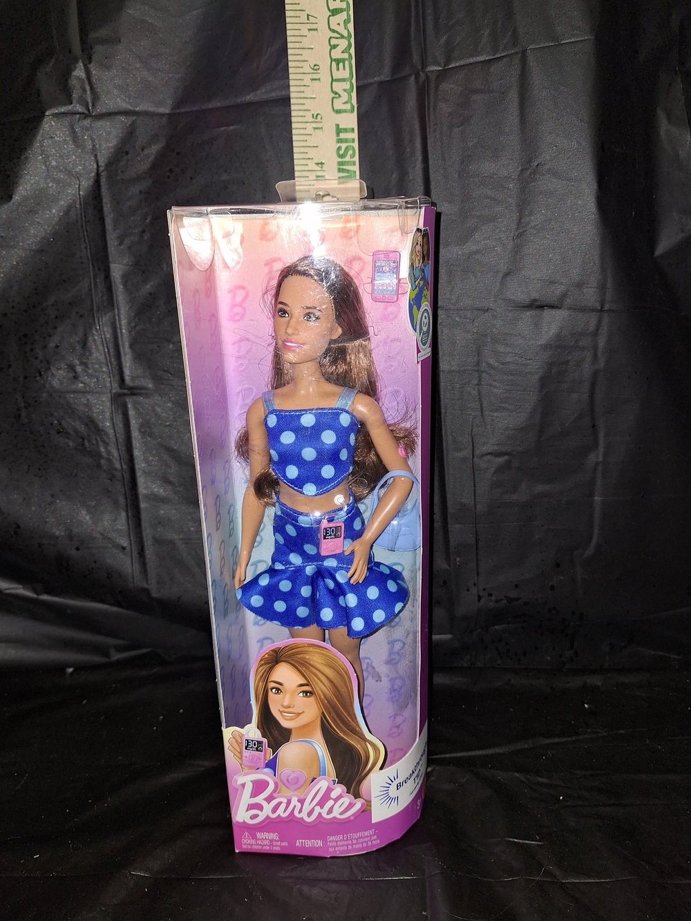 Barbie Fashionista  Doll in Blue Polka Dot Two-Piece Outfit w/Diabetes